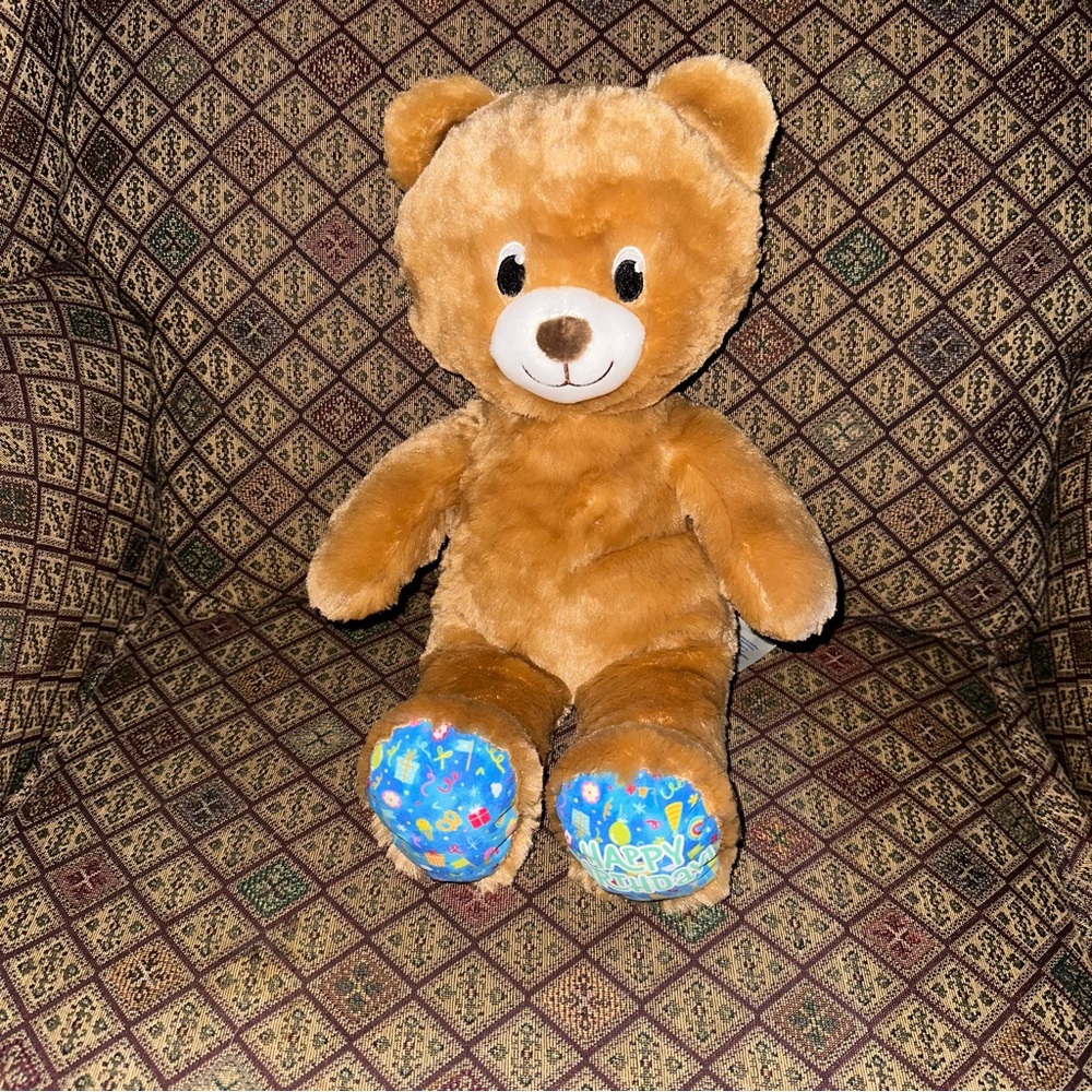 Build-A-Bear Workshop Happy Birthday Treat Brown Soft Teddy Bear Gift BABW NWOT